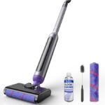 Sert zemin temizleyici, 70 dakika, kablosuz hafif zemin temizleyici, LED göstergeli, tüm sert zeminler için, çift tank tasarımlı ve kendi kendini temizleme fonksiyonlu paspas