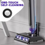 Sert zemin temizleyici, 70 dakika, kablosuz hafif zemin temizleyici, LED göstergeli, tüm sert zeminler için, çift tank tasarımlı ve kendi kendini temizleme fonksiyonlu paspas - Görsel 6