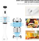 Homelux El mikseri Household püre çubuğu 200 W el mikseri çıkarılabilir soket el mikseri küçük ve pratik mikser el mikseri plastik taban - Görsel 2