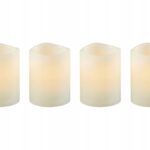 Livarno Mum Seti Led Mumlar Dekoratif Noel Altın Balmumu 4 Adet