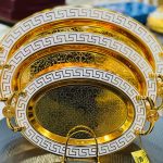 Dubai Gold Kaplama Rival 3 lü Micron Kaplama Tepsi